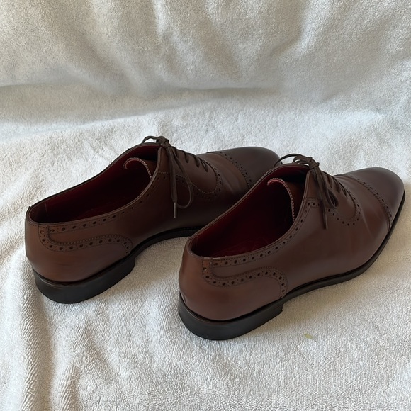 Cobbler Union Brown Adelaide cap toe Oxford dress shoes, size UK9 - Picture 5 of 7